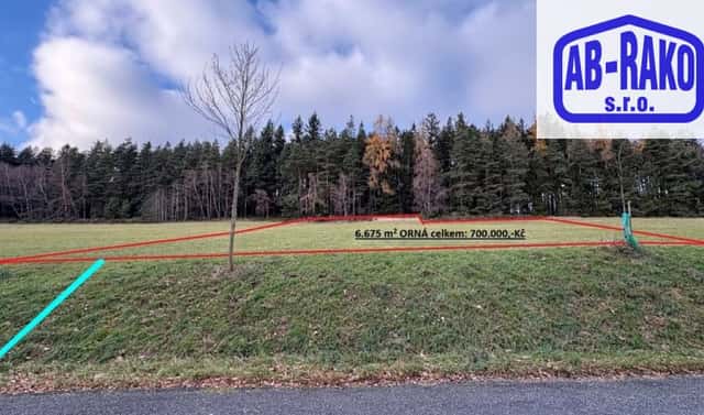 Prodej pole 6 675 m², Číměř, okres Jindřichův Hradec
