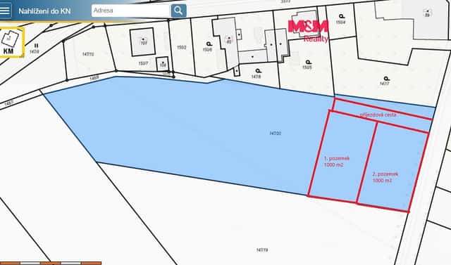 Prodej stavebního pozemku 1 000 m², Újezd u Přelouče, okres Pardubice