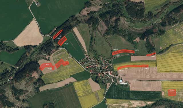 Prodej pole 91 762 m², Křešín – Kramolín, okres Pelhřimov
