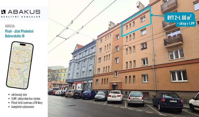 Prodej bytu 2+1 66 m², Dobrovského, Plzeň – Jižní Předměstí, okres Plzeň-město