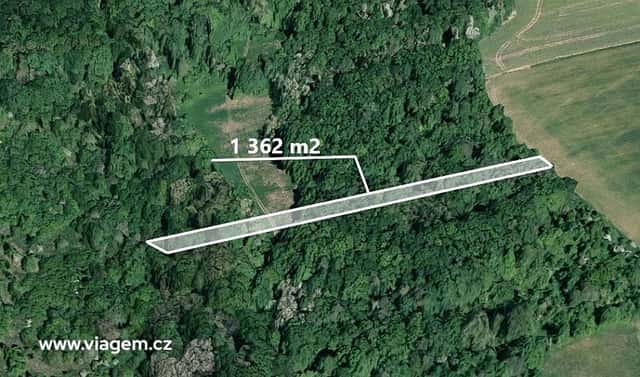 Prodej lesa 1 362 m², Hradčovice, okres Uherské Hradiště