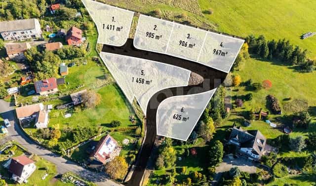 Prodej stavebního pozemku 905 m², Chuderov – Chuderovec, okres Ústí nad Labem