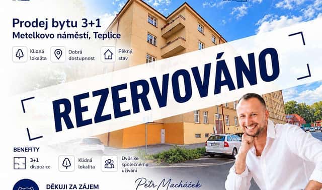 Prodej bytu 3+1 101 m², Metelkovo náměstí, Teplice – Trnovany