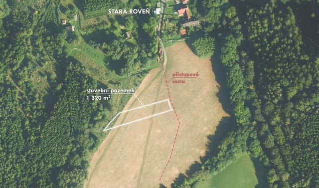 Prodej stavebního pozemku 1 320 m², Městečko Trnávka – Stará Roveň, okres Svitavy