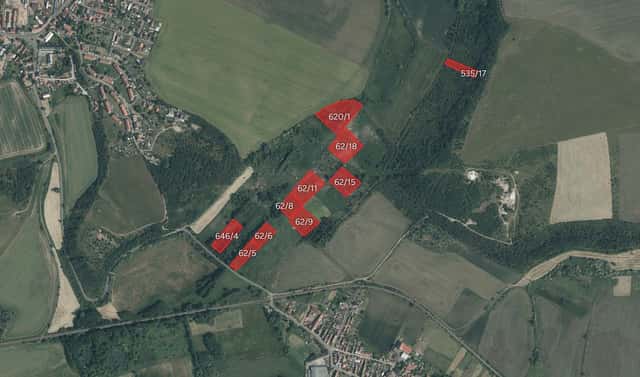 Prodej pole 45 996 m², Staňkovice – Tvršice, okres Louny