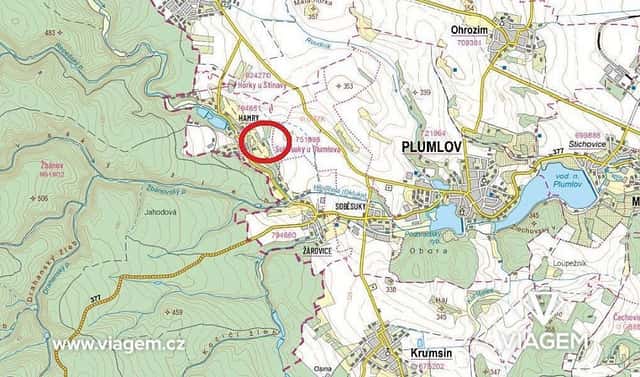 Prodej zahrady 1 096 m², Plumlov, okres Prostějov