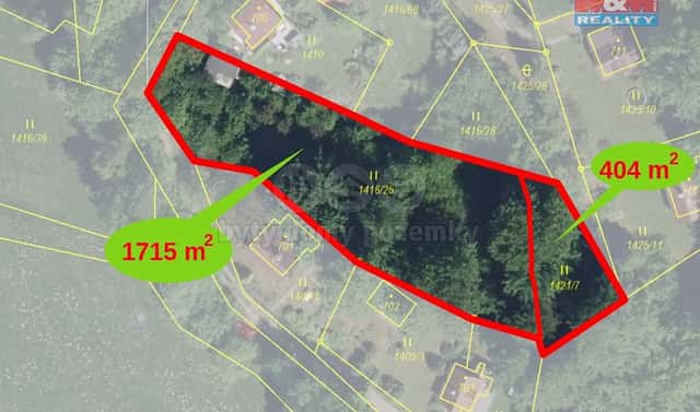 Prodej pozemku 2 119 m², Nýdek, okres Frýdek-Místek
