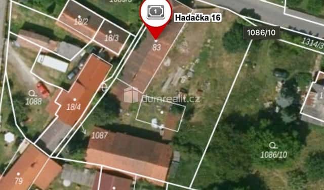 Prodej stavebního pozemku 1 665 m², Výrov – Hadačka, okres Plzeň-sever