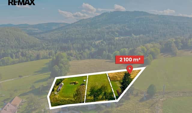 Prodej stavebního pozemku 2 100 m², Vyšší Brod, okres Český Krumlov