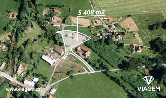 Prodej stavebního pozemku 5 408 m², Višňová, okres Liberec