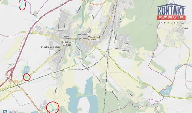 Prodej pole 11 315 m², Veselí nad Lužnicí, okres Tábor
