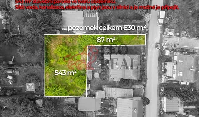 Prodej stavebního pozemku 630 m², Lišická, Praha 9 – Újezd nad Lesy