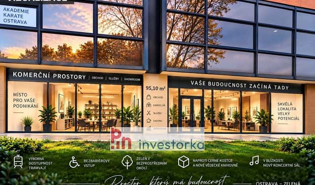 Prodej obchodních prostor 95 m², Zelená, Ostrava, okres Ostrava-město