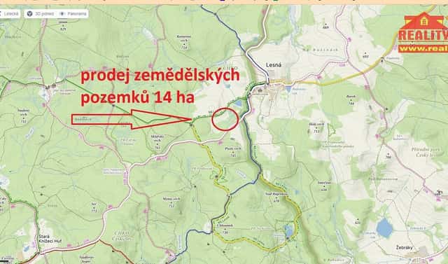 Prodej pole 140 755 m², Lesná, okres Tachov