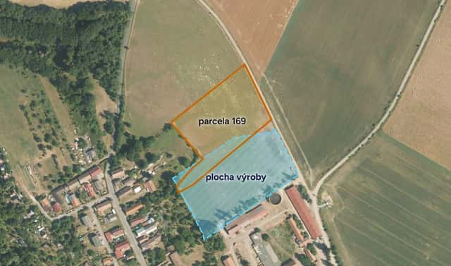 Prodej komerčního pozemku 5 776 m², Jeníkovice, okres Pardubice