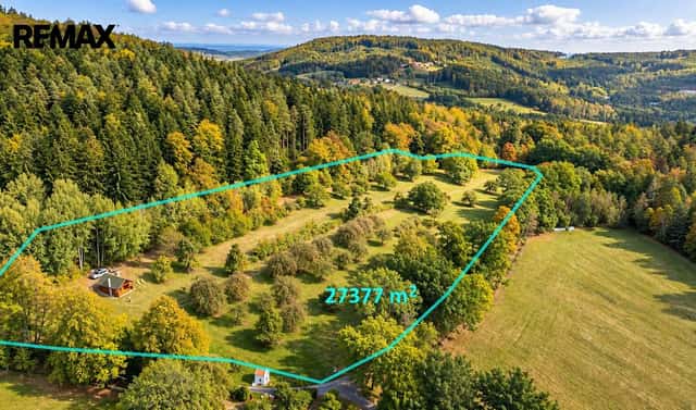 Prodej pozemku 27 377 m², Chvalšiny, okres Český Krumlov