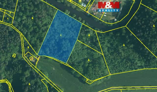 Prodej lesa 6 543 m², Římov – Branišovice, okres České Budějovice