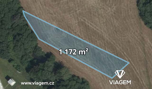 Prodej pole 1 172 m², Dačice, okres Jindřichův Hradec