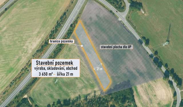 Prodej komerčního pozemku 3 650 m², Třemošná, okres Plzeň-sever