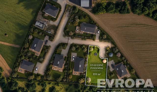 Prodej stavebního pozemku 851 m², Soutice, okres Benešov