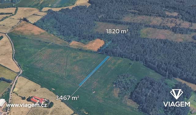 Prodej pole 5 287 m², Borkovice, okres Tábor