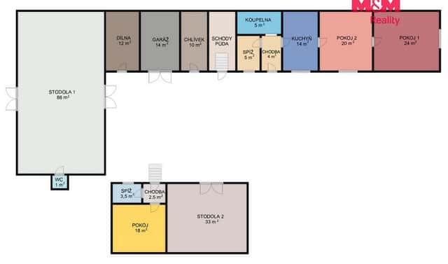 Prodej domu 156 m² s pozemkem 2 031 m², Mikulovice, okres Třebíč