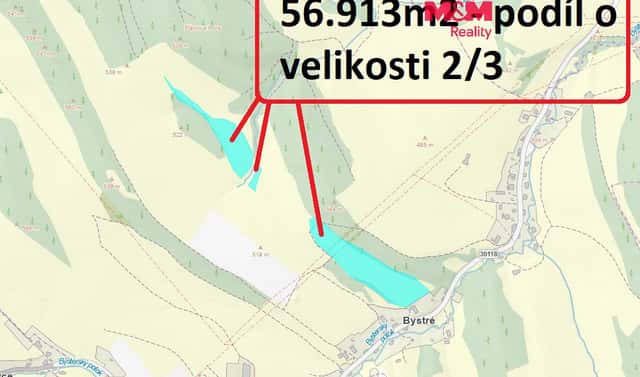 Prodej louky 56 913 m², Stárkov – Bystré, okres Náchod