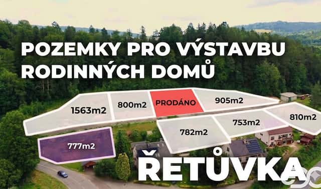 Prodej stavebního pozemku 777 m², Řetůvka, okres Ústí nad Orlicí