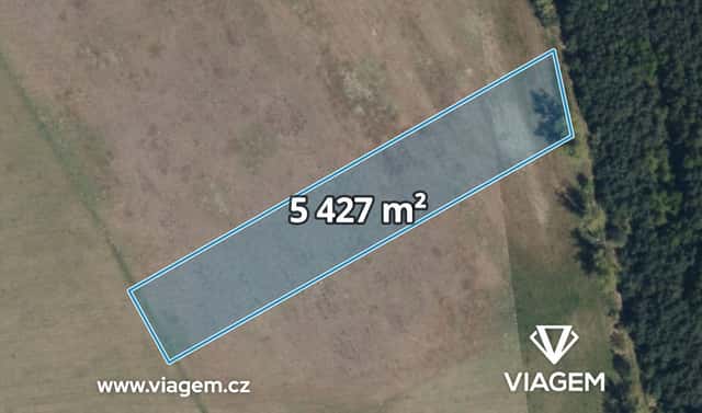 Prodej pole 5 427 m², Klamoš, okres Hradec Králové