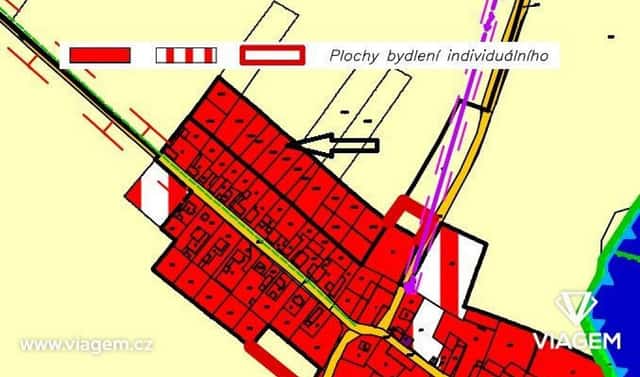 Prodej zahrady 907 m², Toušice, okres Kolín