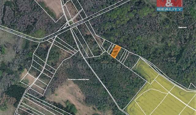 Prodej lesa 942 m², Račice, okres Třebíč