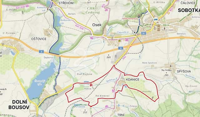 Prodej pole 5 536 m², Sobotka – Kdanice, okres Jičín