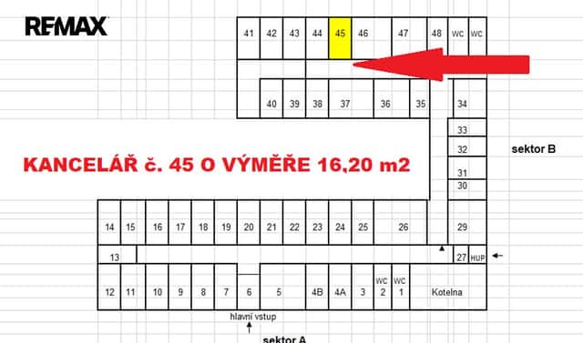 Pronájem kanceláře 16 m², Bieblova, Hradec Králové – Slezské Předměstí
