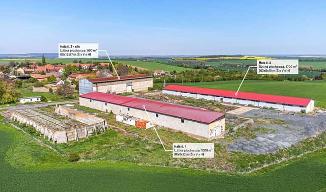 Pronájem skladovacích prostor 3 690 m², Dolní Chvatliny, okres Kolín