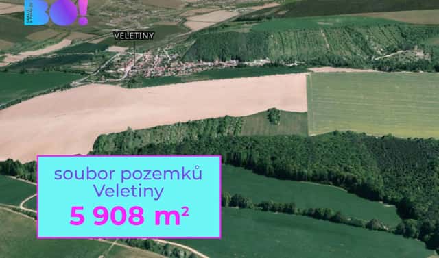 Prodej pole 5 908 m², Veletiny, okres Uherské Hradiště