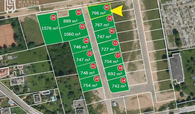 Prodej stavebního pozemku 766 m², Nová dědina, Bludov, okres Šumperk