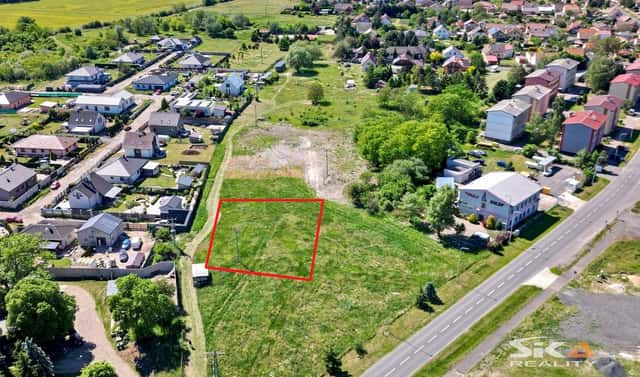 Prodej stavebního pozemku 1 201 m², Na Mořině, Dobroměřice, okres Louny