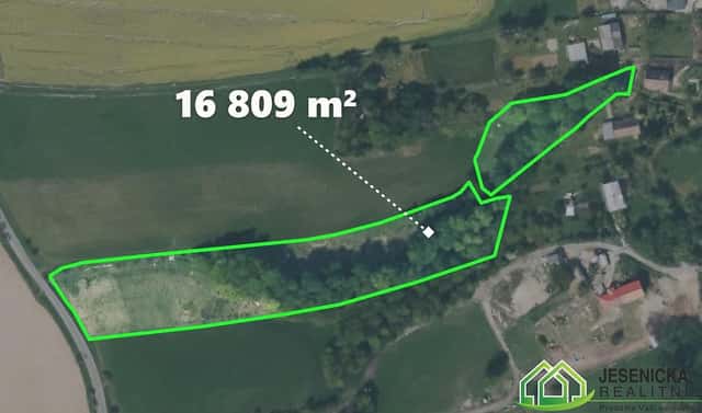 Prodej pole 16 809 m², Velké Kunětice, okres Jeseník