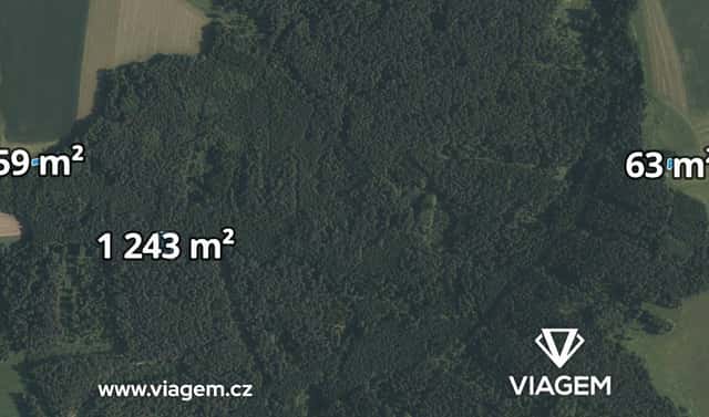 Prodej lesa 1 365 m², Římov, okres České Budějovice