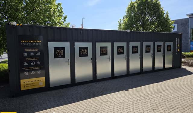 Samoobslužné skladovací boxy, Obchodní centrum Berounka, Plzeň, Nákupní, Plzeň – Doubravka, okres Plzeň-město