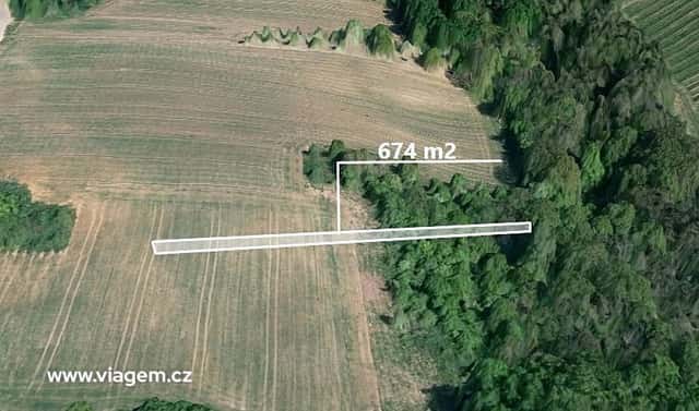 Prodej pole 674 m², Újezdec, okres Uherské Hradiště