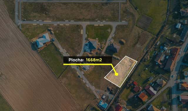 Prodej stavebního pozemku 1 668 m², Ráby, okres Pardubice