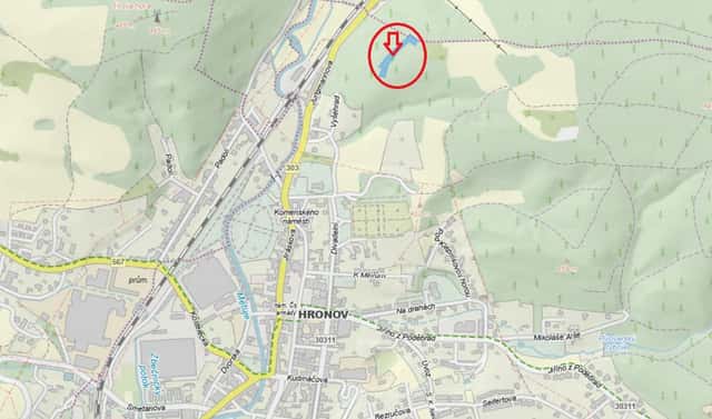 Prodej lesa 1 326 m², Hronov – Dobříč, okres Náchod