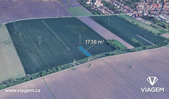 Prodej pole 1 738 m², Újezd u Brna, okres Brno-venkov