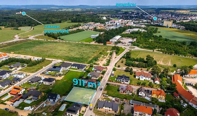 Prodej stavebního pozemku 911 m², Benešov – Mariánovice