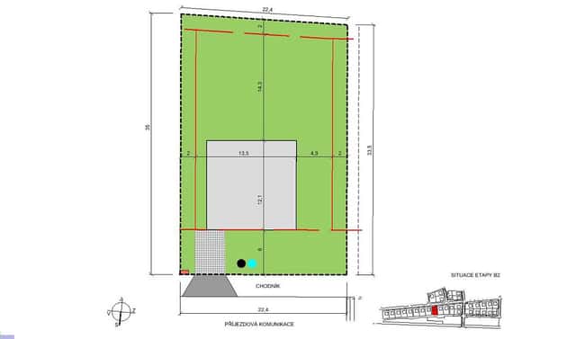 Prodej stavebního pozemku 762 m², Choťánky, okres Nymburk