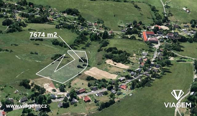Prodej pole 7 674 m², Krompach, okres Česká Lípa