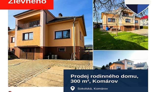 Prodej domu 300 m² s pozemkem 801 m², Sokolská, Komárov, okres Beroun