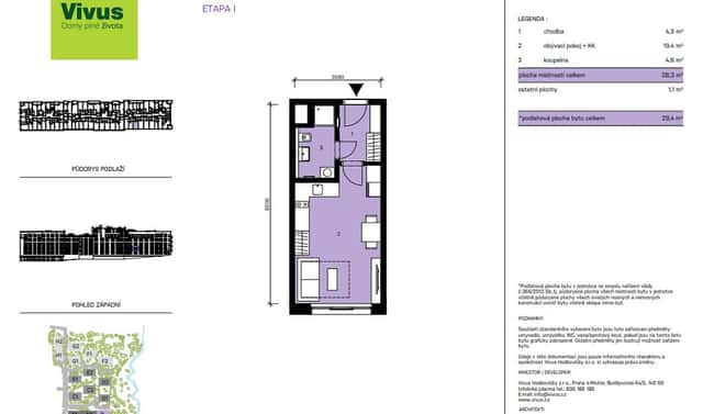 Prodej bytu 1+kk 29 m², Modřanská, Praha 4