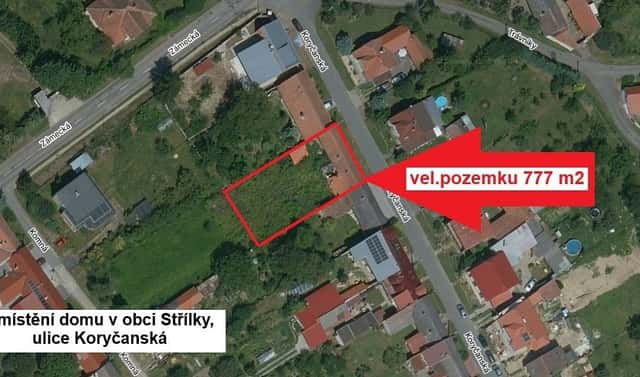 Prodej stavebního pozemku 777 m², Střílky, okres Kroměříž